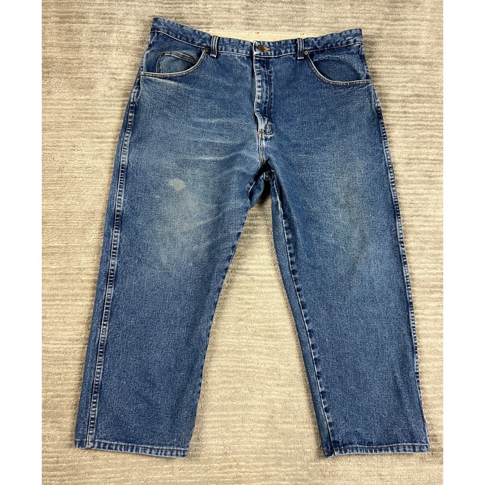 Wrangler‎ Jeans Mens 40x30 Blue 35001AN Relaxed Fit Straight Leg Denim Workwear